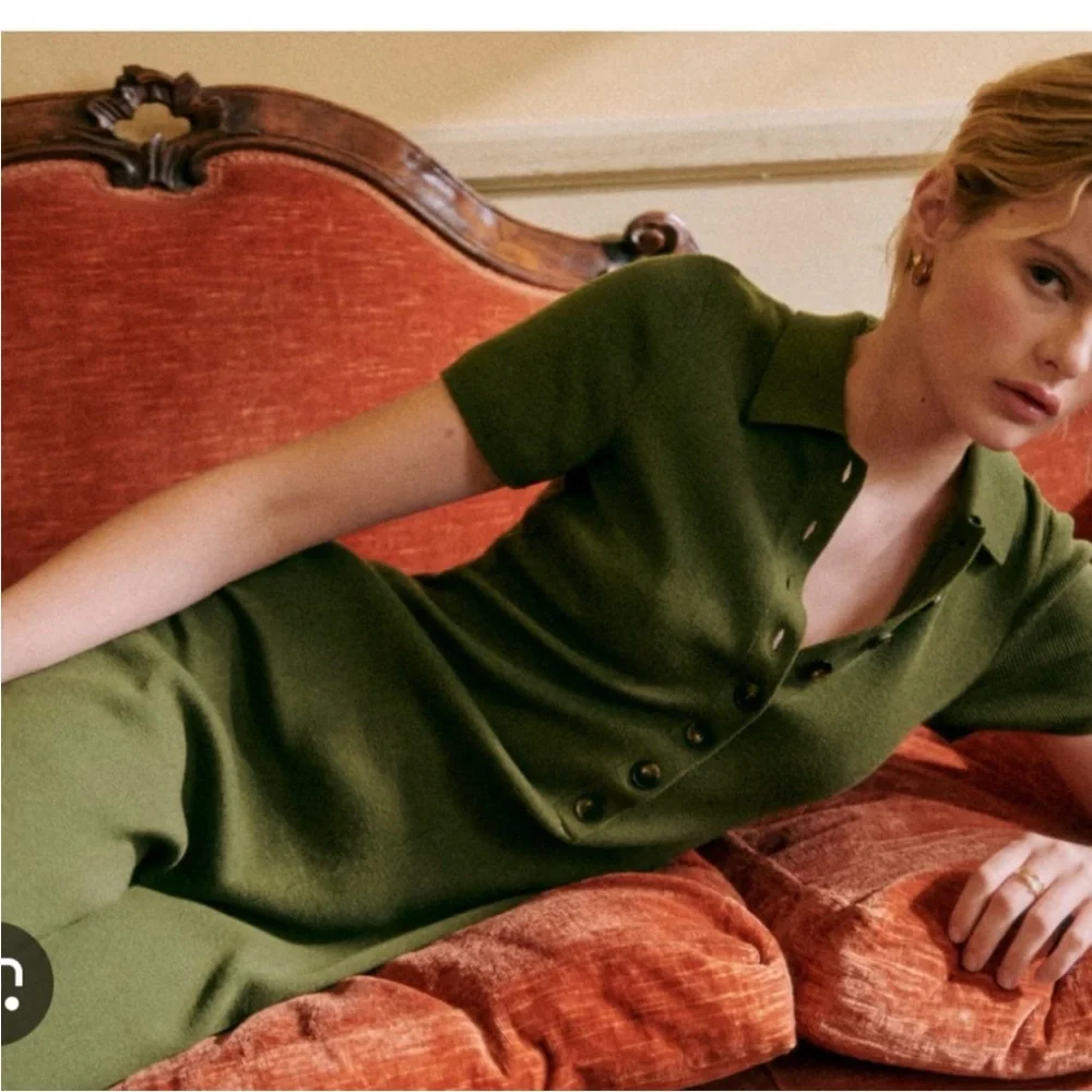 Sezane Olive Green Jumpsuit - Picture 3 of 12